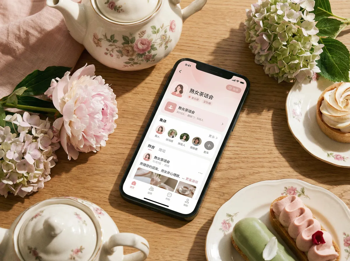 女同 手机应用界面展示